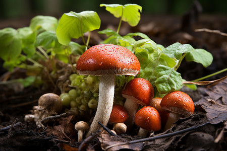 自然界的真菌植株高清图片