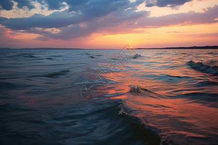 唯美落日海景图片