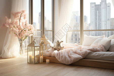 床垫设计素材卧室的精美设计背景
