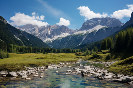 巴伐利亚阿尔卑斯山欧洲美丽的自然风光背景