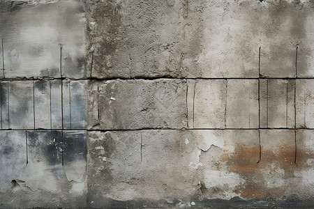 损坏的水泥墙壁图片