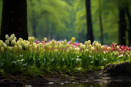 植物学生态郁金香背景