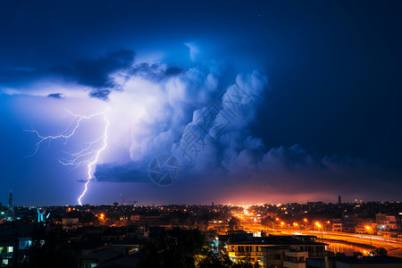 天空中的雷电背景图片