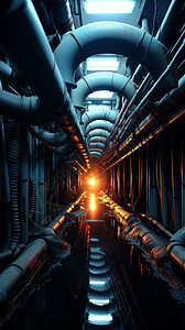 水管网建筑地下管道网设计图片