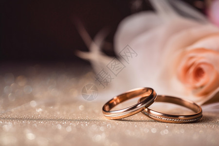 婚礼珠宝素材精致的戒指背景