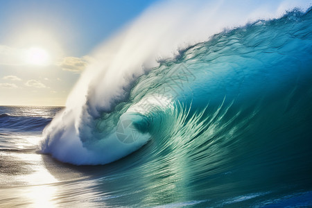 海上运动冲浪的海浪背景图片