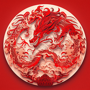 龙形图案中国传统民间艺术的丰富遗产插画