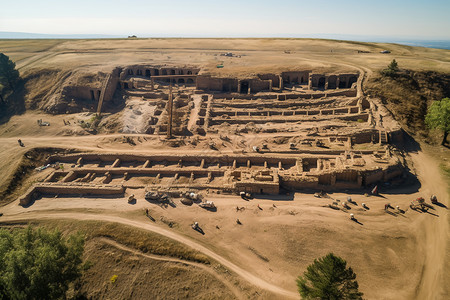 历史文明考古学挖掘现场背景