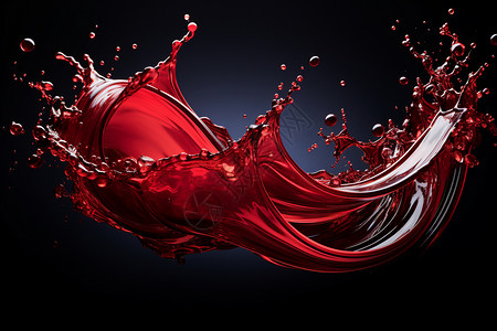 红酒特写创意飞溅红酒液体设计图片