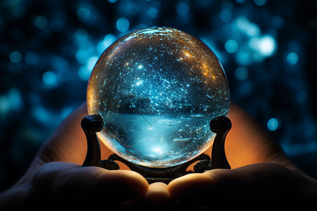 魔术球闪亮的水晶球背景