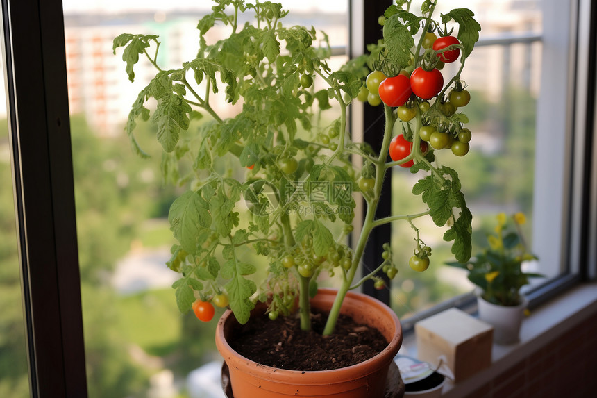 阳台的番茄图片