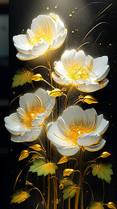 金色植物花朵图片