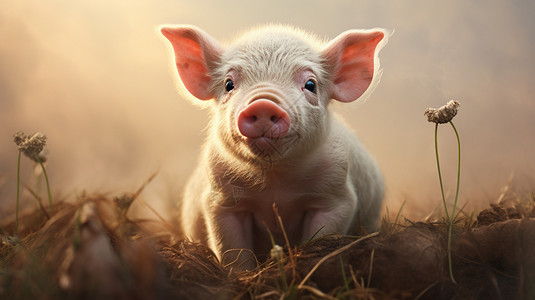 猪的幼崽牧场猪幼崽高清图片