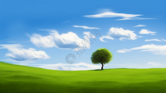 蓝天白云绿草背景背景图片