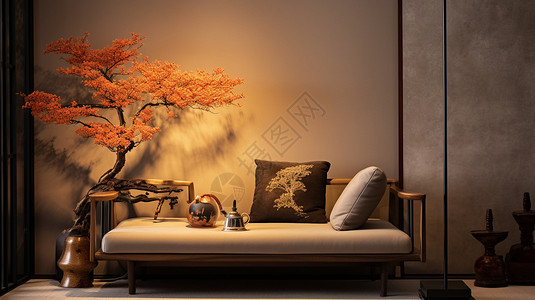 日式沙发卧室图片