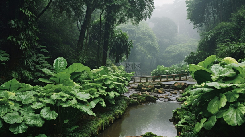 雨林中的植物图片