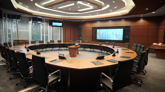 桌椅子商务会议室背景