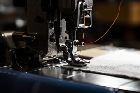产品维修工厂内的服装缝纫机背景
