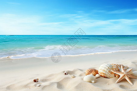 海边的美丽贝壳图片