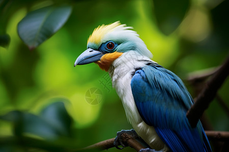 热带丛林中的观鸟图片