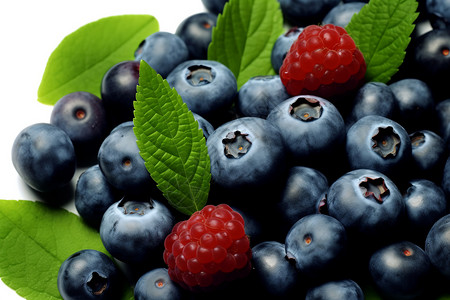 新鲜营养的蓝莓图片