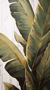 手绘的植物油画背景图片