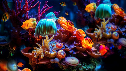 海底世界中的生物图片
