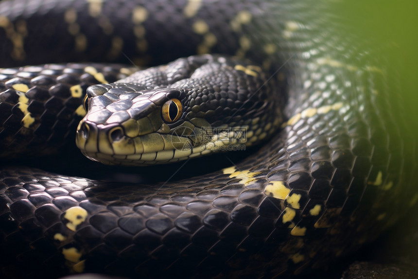 热带丛林中的毒蛇图片