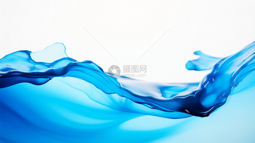 创意流动蓝色液体背景图片
