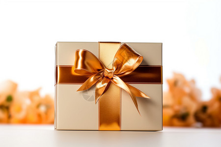 节日金色礼物盒背景图片