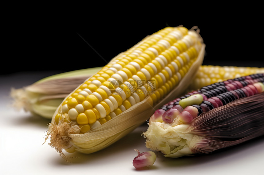 健康农业新鲜玉米图片