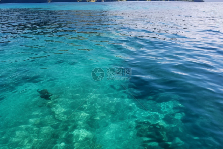 夏天未受污染河流起伏图片