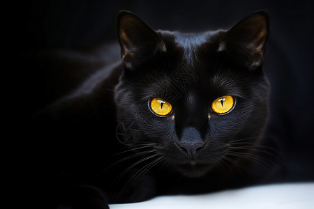 宠物可爱黑色小猫图片