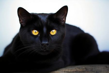 可爱宠物黑色小猫图片