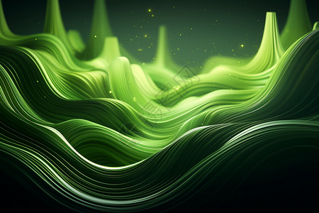绿波廊抽象波浪线条设计图片