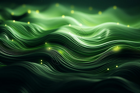 绿波3D抽象线条背景设计图片