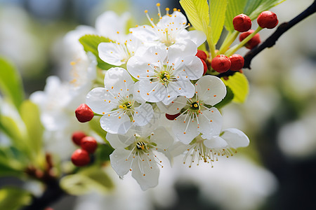 白色的桃花背景图片