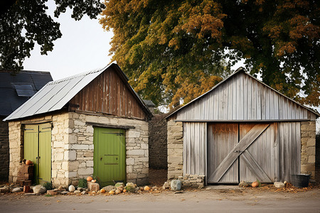 乡村复古木屋建筑图片