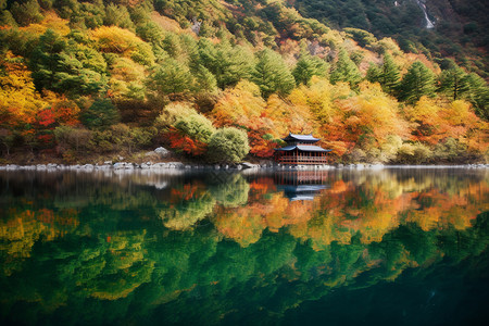 秋天的户外风景图片