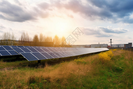太阳能电池板设备高清图片