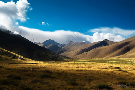 高原藏区的山脉景观图片