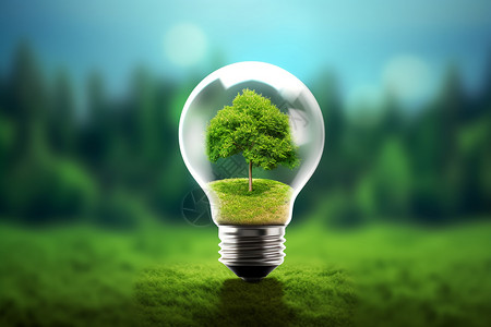 灯泡节能绿色环保的背景设计图片
