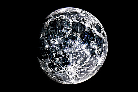 黑色背景下的月球背景图片
