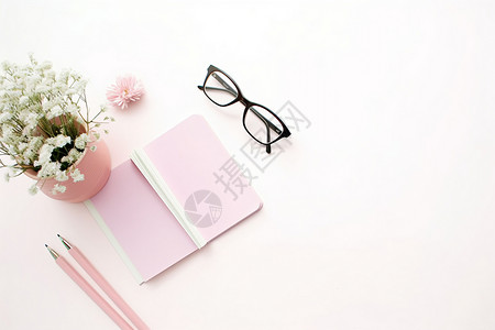 粉红色的笔记本背景图片