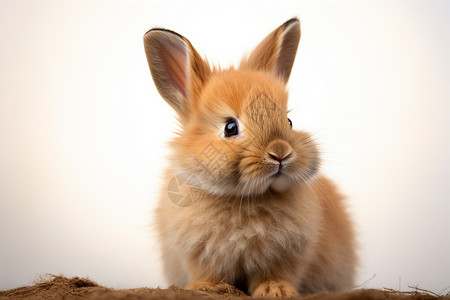 毛茸茸的棕色小兔子图片