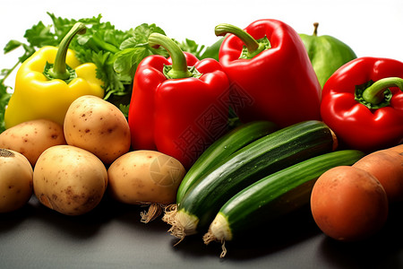 多种颜色的蔬菜图片