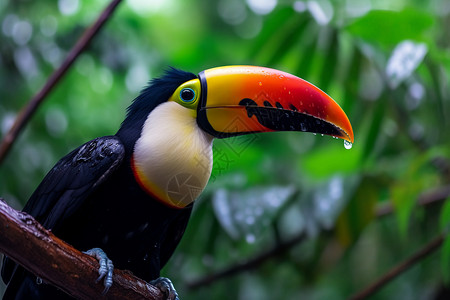 亚马逊州巴西热带巨嘴鸟背景