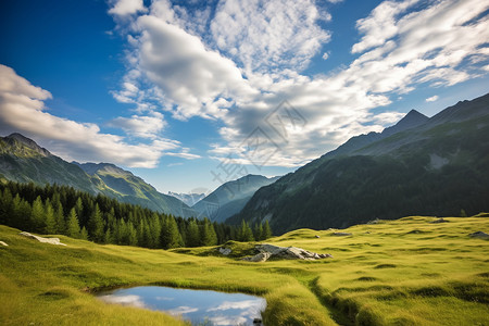 康斯特雷特雷扎特山景观背景