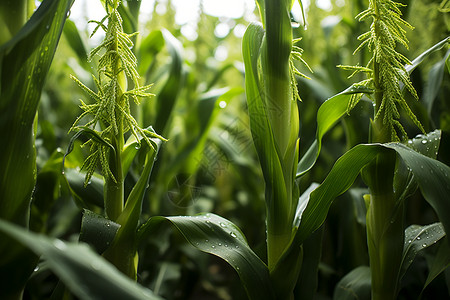 农田中种植的玉米高清图片
