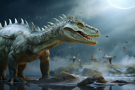 史前侏罗纪恐龙时代插画